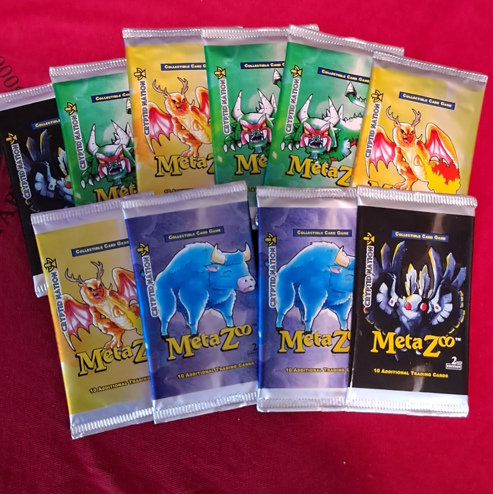 Lot of Ten MetaZoo CCG Booster Packs Second Edition Cryptid Nation